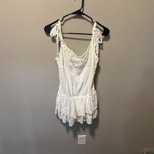 American Threads White Dress Romper - S